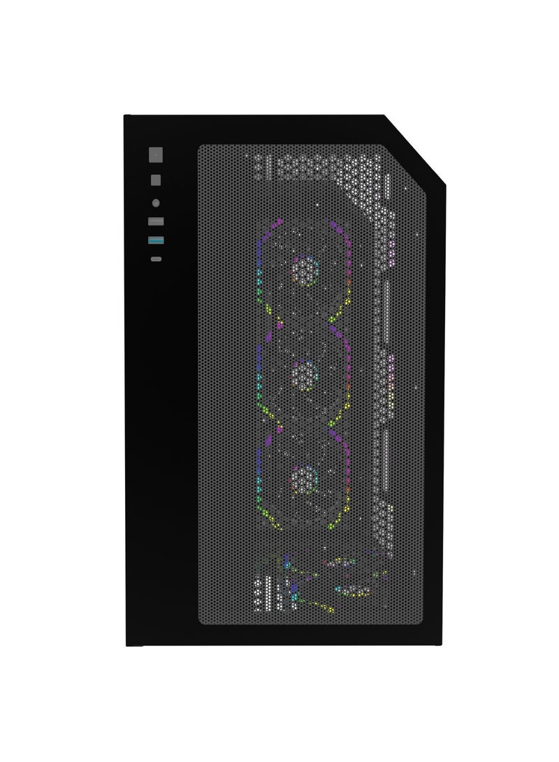 Spear Pc SPEAR DOST 60 PRO ATX Gaming PC Case White – 8 Pre-Installed ARGB Fans, Supports 11 Fans, USB 3.2 Type-C & USB 3.0, Tempered Glass, 10-Port Fan Hub, ATX/Micro-ATX/Mini-ITX - Image 5